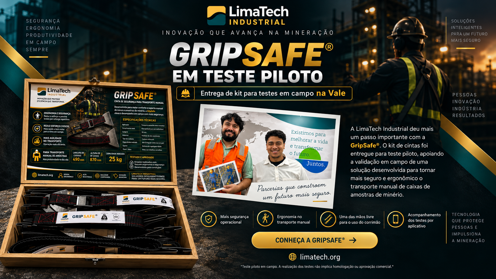 GripSafe em teste piloto